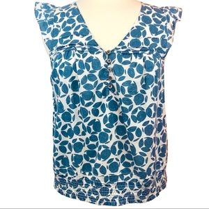 Theory Belona Print Cotton Top